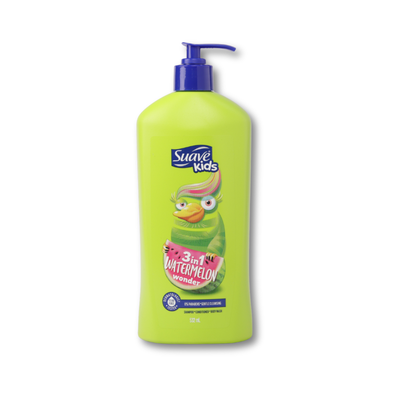 Suave 3In1 Shampoo+Conditioner+Body Wash Kids Melon 18 Oz