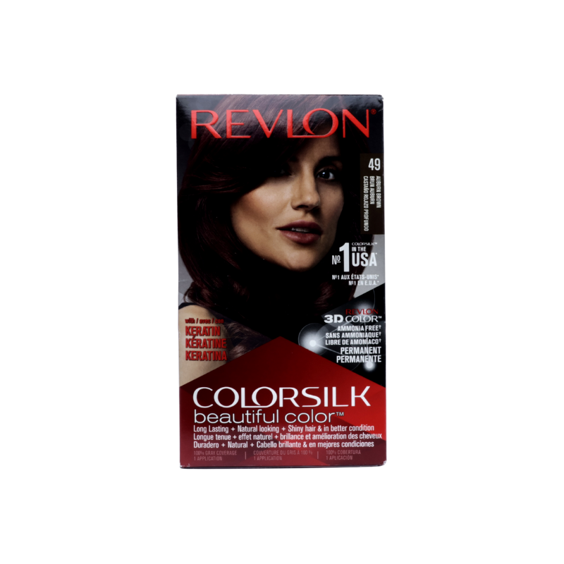 REVLON COLORSILK 3D AUBURN BROWN-NO.49