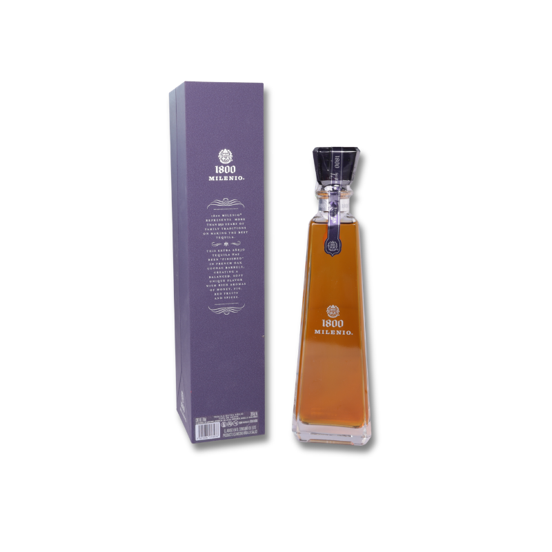1800 Milenio Extra Anejo Tequila GBX 70cl