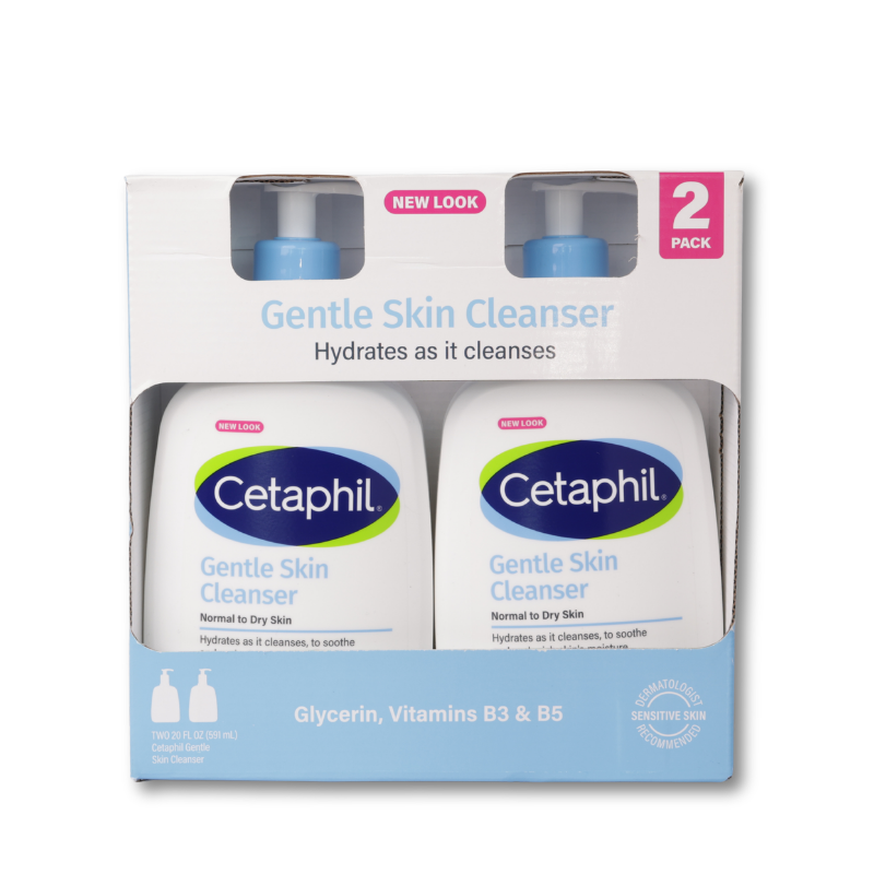 Cetaphil Gentle Skin Cleanser, Normal To Dry Skin, 20 fl oz, 2-Count