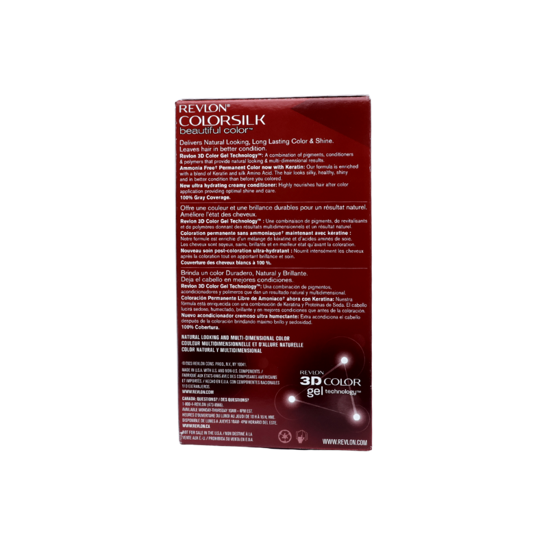 REVLON COLORSILK 3D AUBURN BROWN-NO.49