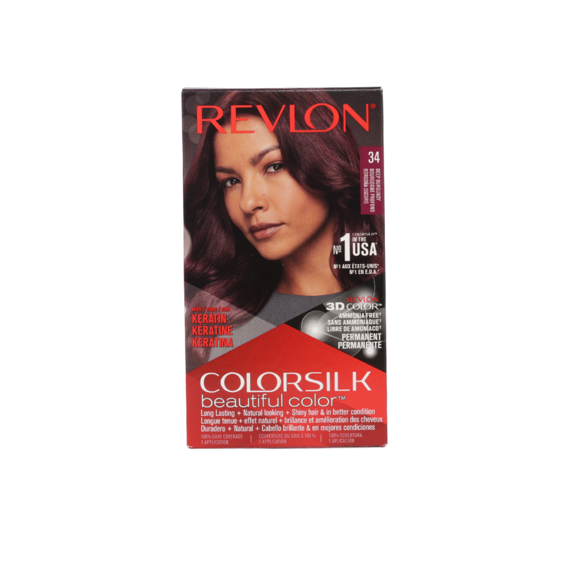 REVLON COLORSILK 3D DEEP BURGUNDY-NO.34