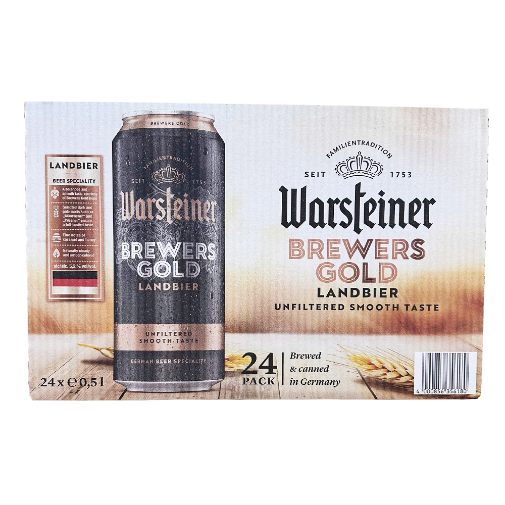 Warsteiner Brewers Gold Beer Can 24x500ml