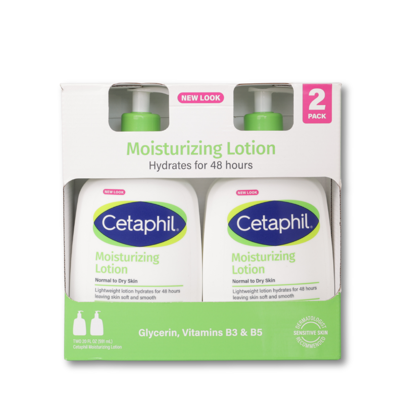 Cetaphil Moisturizing Lotion, Normal To Dry Skin, 20 fl oz, 2-Count