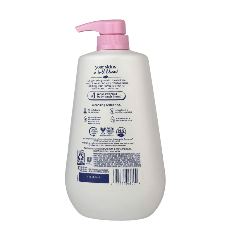 Dove Body Wash Sakura With Pump 30.6oz