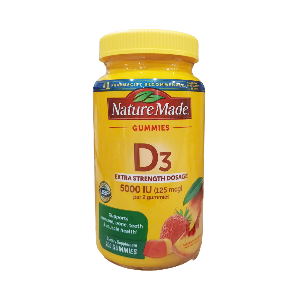 Nature Made Extra Strength Vitamin D3 125 mcg, 200 Gummies