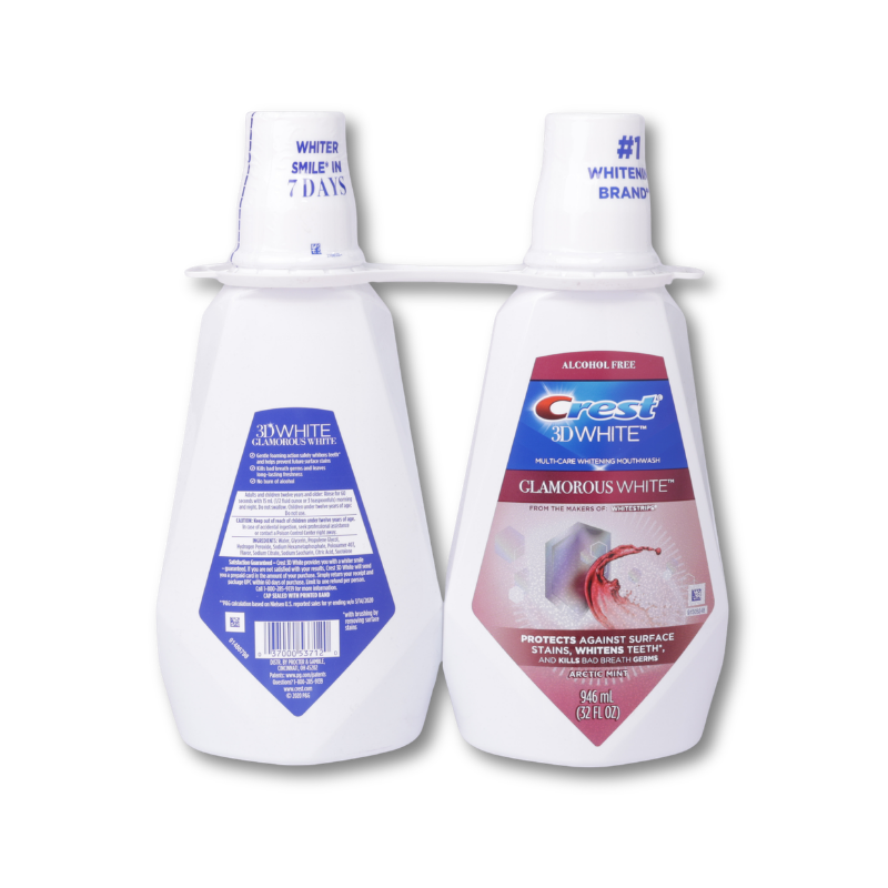 Crest Glam White Rinse Mouthwash 2pk/32oz