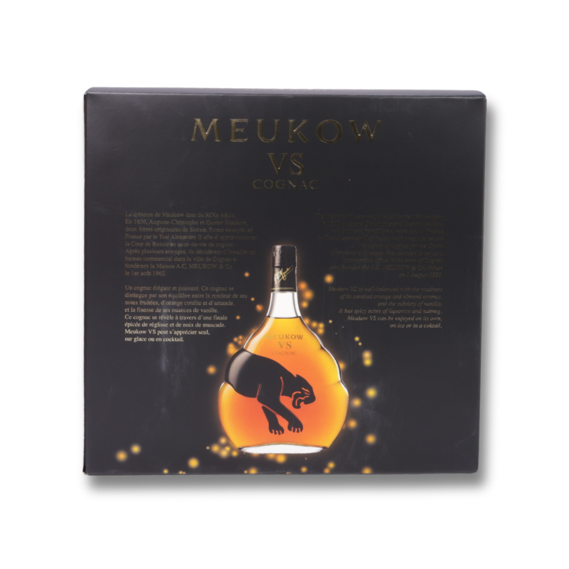 Meukow Cognac VS Gift Set, 2 Glasses 70cl