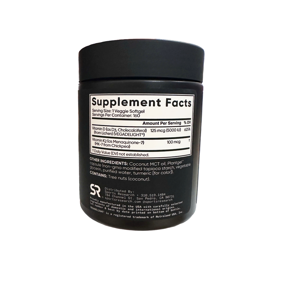 Sports Research D3 + K2, 160 Veggie Softgels
