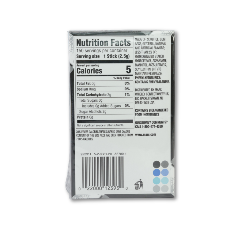 5 Gum Sugar Free Chewing Gum, Wintermint Ascent, 15 Sticks, 10ct