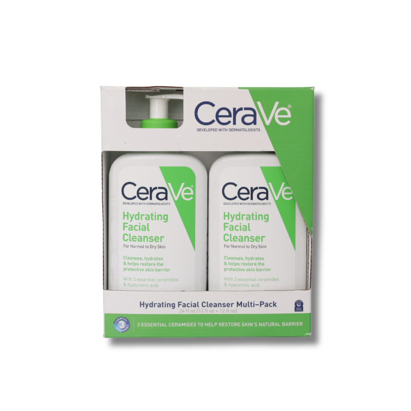 CeraVe Hydrating Facial Cleanser, Normal to Dry Skin 2/12 oz