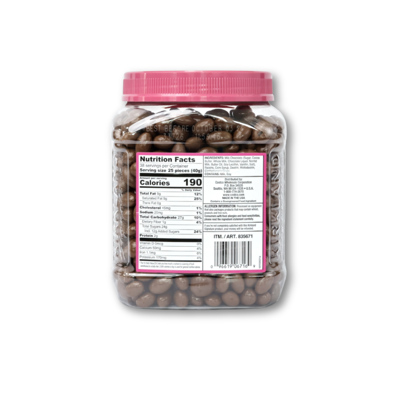 KS Milk choco Raisin 3.4lbs