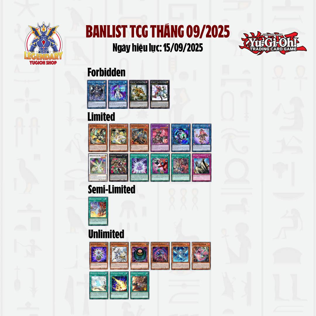 [TCG] Banlist tháng 09/2025: Không một chút nương tay!