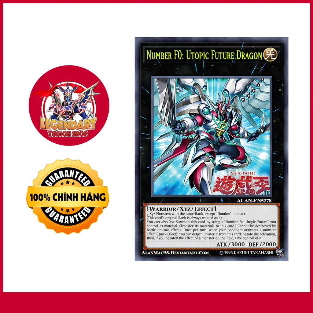 Yu-Gi-Oh! Ultra Rare Number F0: Utopic Dragon Future Card - Korean, Near Mint Condition