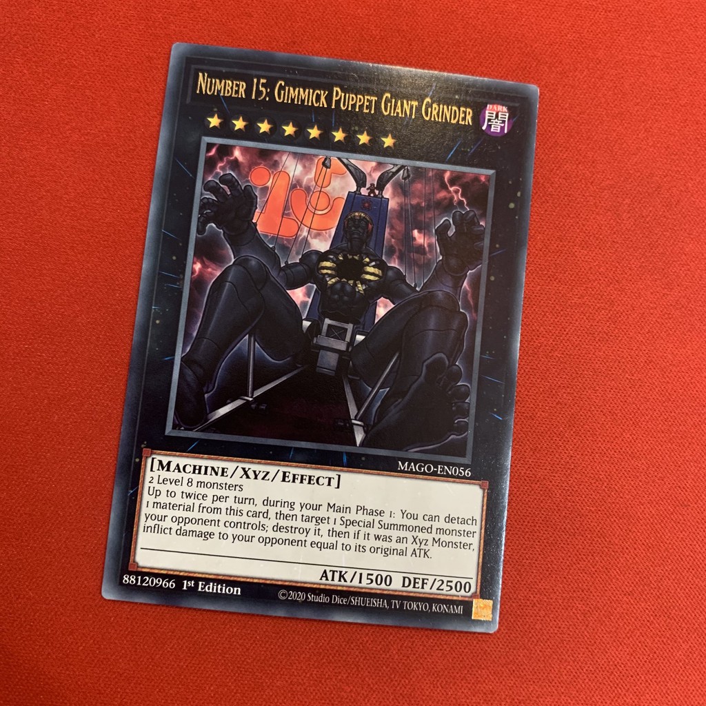 Yugioh Number 15: Gimmick Puppet Giant Grinder MAGO-EN056 Rare 1st Edition NM/LP
