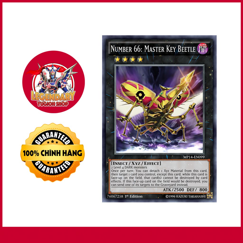 En Thẻ Bài Yugioh Chính Hãng Number 66 Master Key Beetle