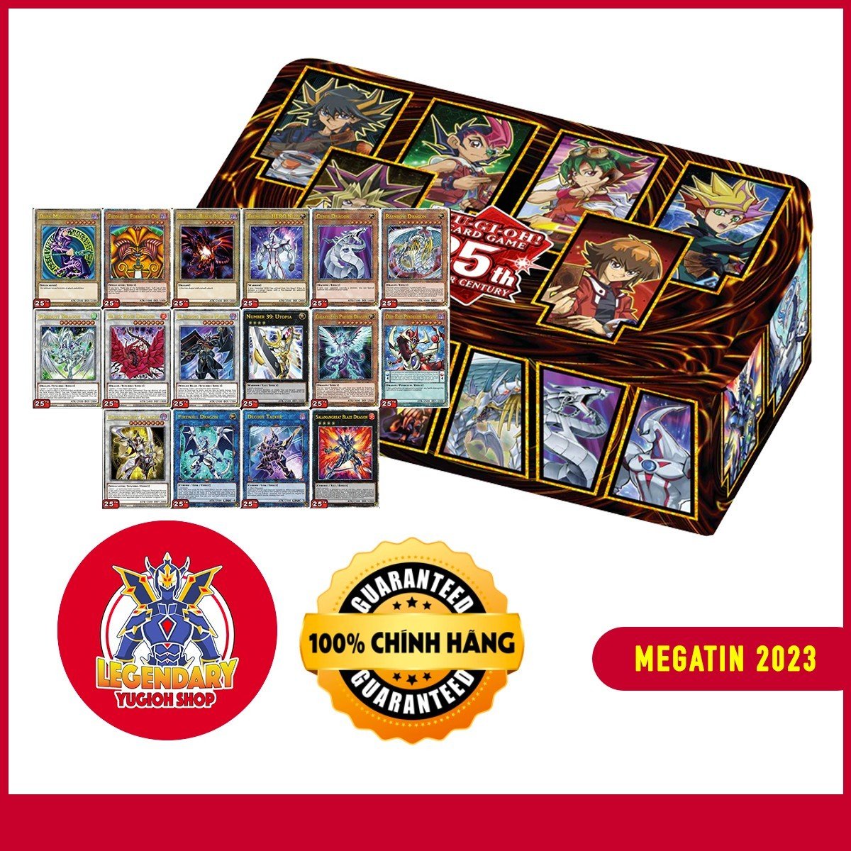 Yugioh All Tins Yu-Gi-Oh! 25th Anniversary Dueling Heroes Tin - Factory Sealed MP23 Mega Packs, English Cards Yugioh Booster Packs Yugioh All Tins Yu-Gi-Oh! 25th Anniversary Dueling Heroes Tin - Factory Sealed MP23 Mega Packs, English Cards Yugioh Booster Packs