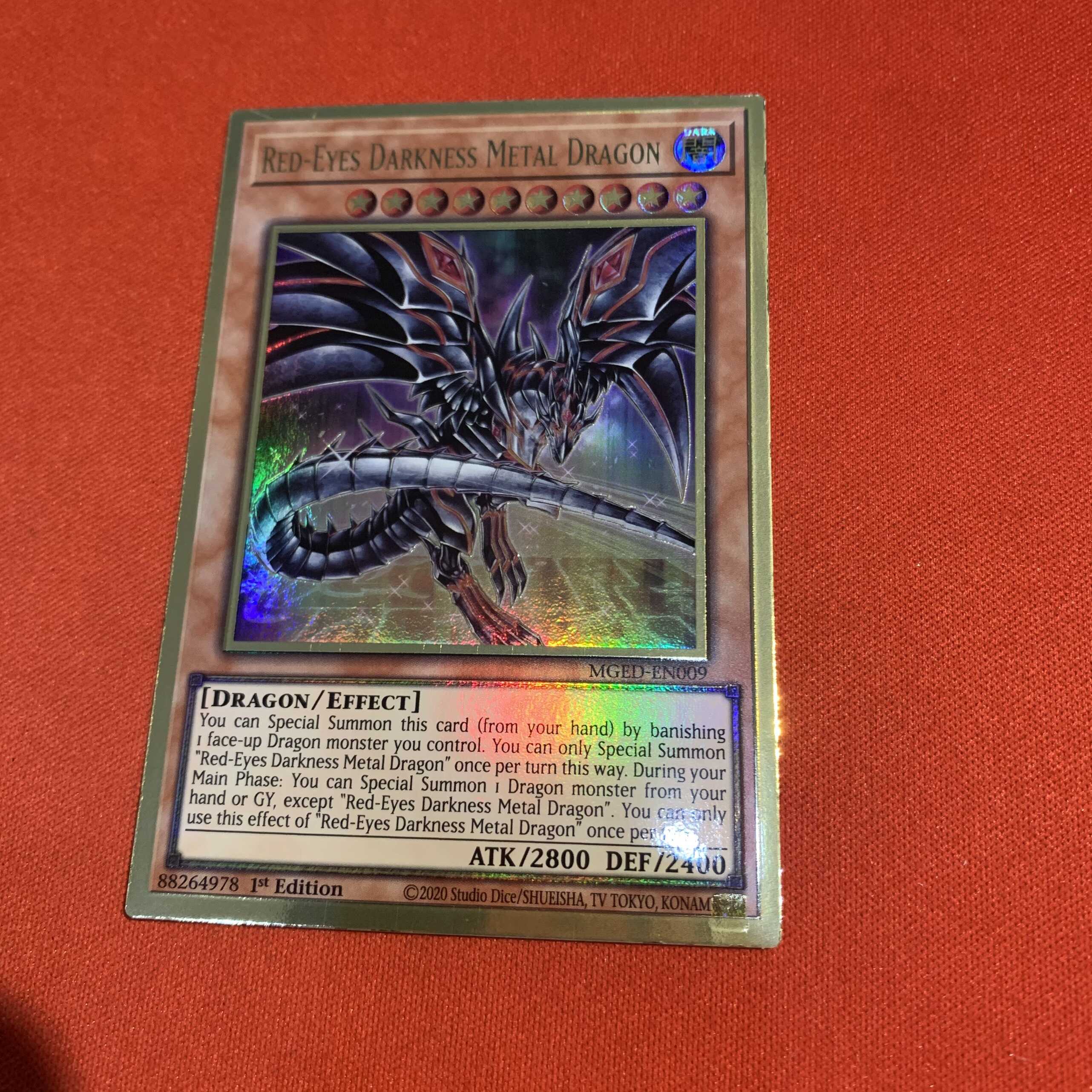 Yu-Gi-Oh! Red-Eyes Darkness Metal Dragon – MGED-EN009 – Premium Gold Rare – 1a Edizione – 1 Carta - Foto 6