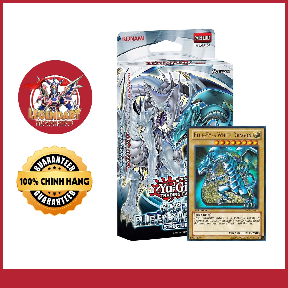 Yugioh Deck Yu-Gi-Oh! Saga Of Blue Eyes White Dragon Structure Deck (SDBE) - 41 Cards Factory Sealed 1st Edition Saga With Eyes Of Blue Yugioh Deck Yu-Gi-Oh! Saga Of Blue Eyes White Dragon Structure Deck (SDBE) - 41 Cards Factory Sealed 1st Edition Saga With Eyes Of Blue