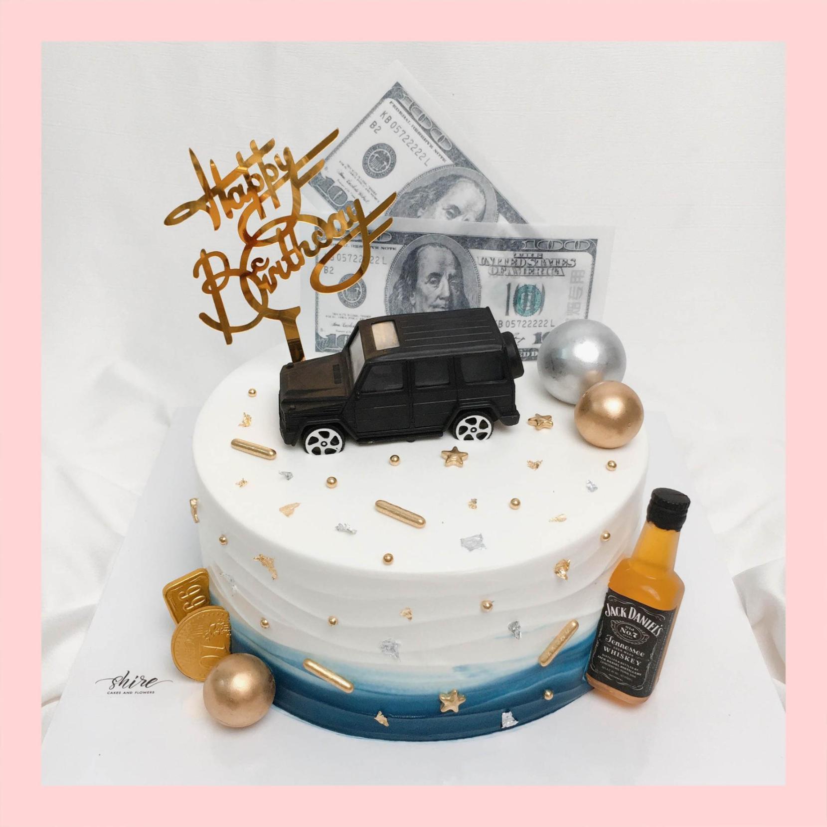 Bánh kem trang trí xe hơi - Bánh kem sinh nhật cho nam