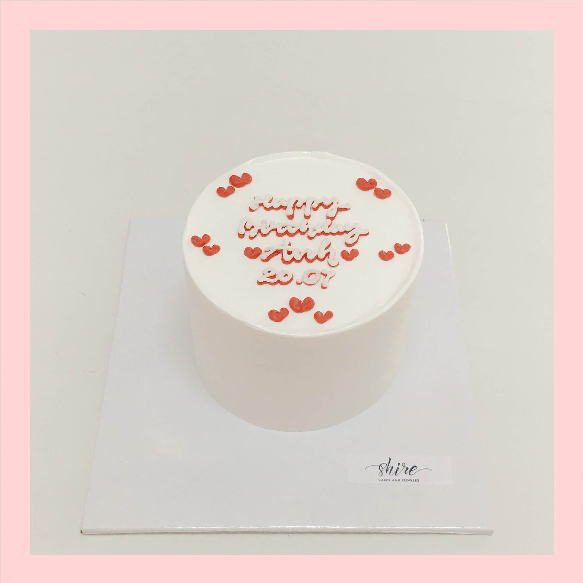 Bánh mini tình yêu/trái tim  - Bánh kem bơ mini 10-12cm