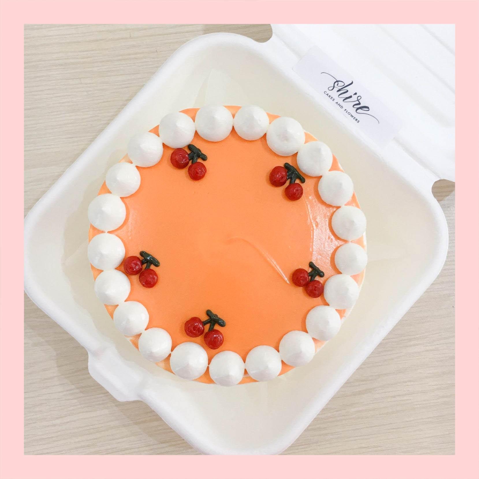 Mini Bento tone màu cam - Bánh kem bơ mini hộp bã mía