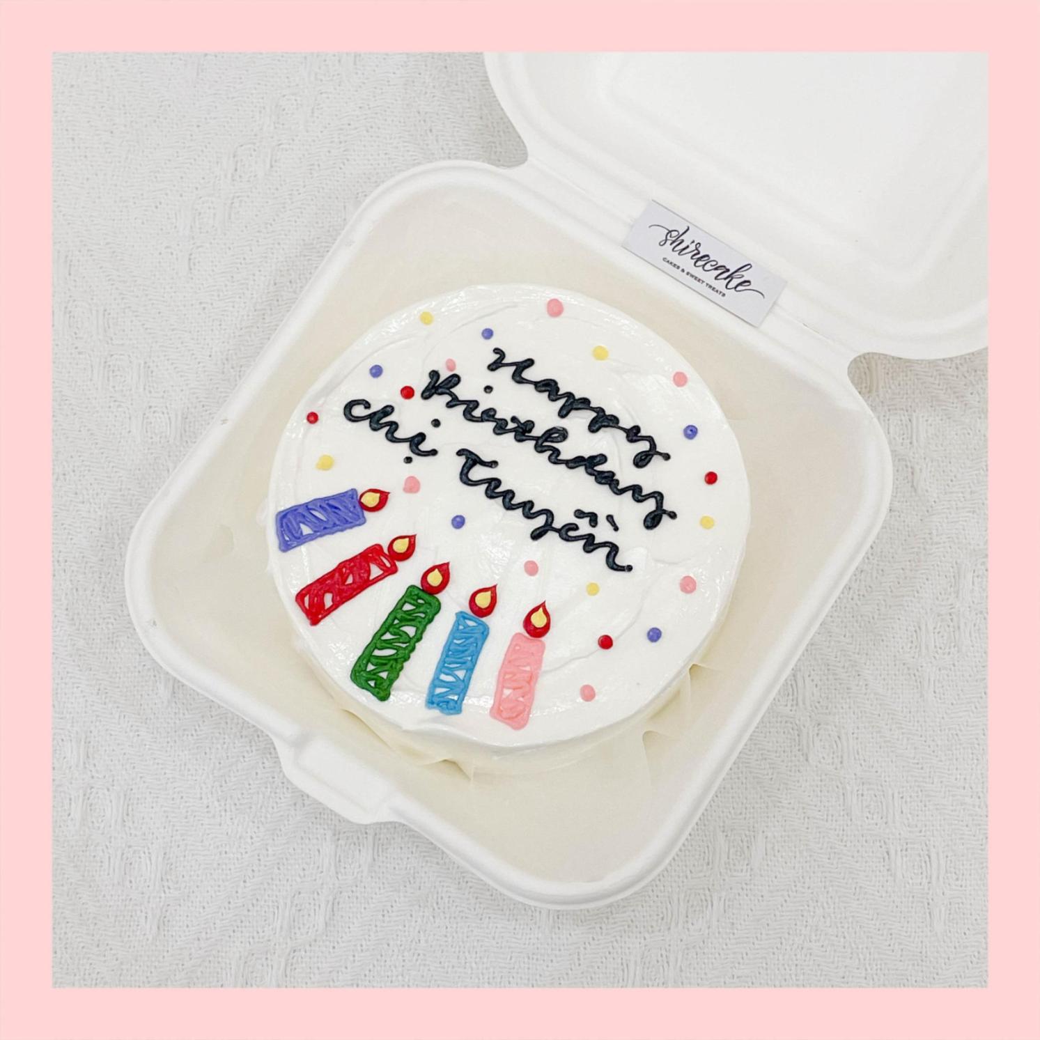 Mini Bento nhiều chủ đề - Bánh kem bơ mini hộp bã mía