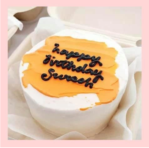 Mini Bento tone màu vàng - Bánh kem bơ mini hộp bã mía