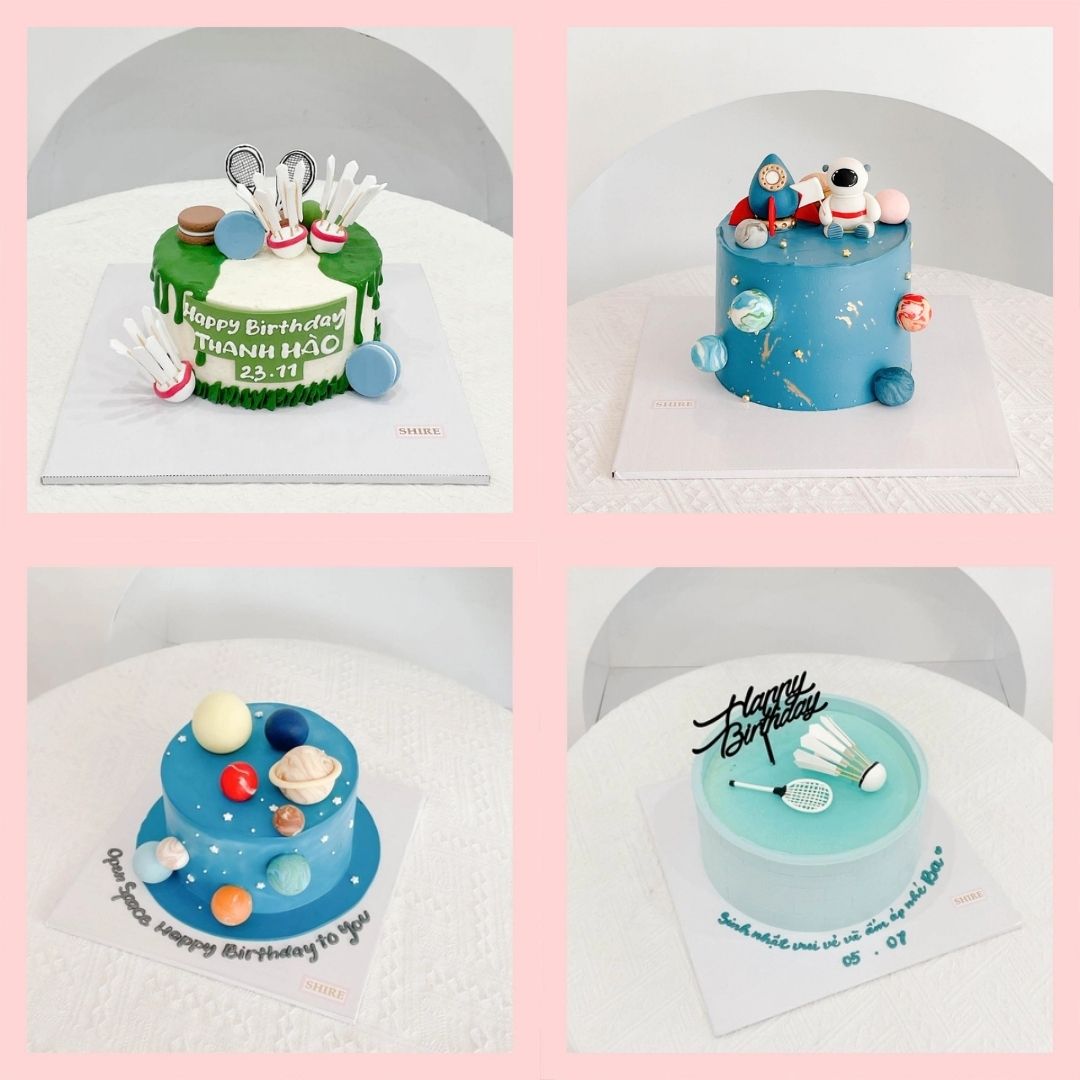 Bánh kem tạo hình vũ trụ/ thể thao - Bánh kem fondant