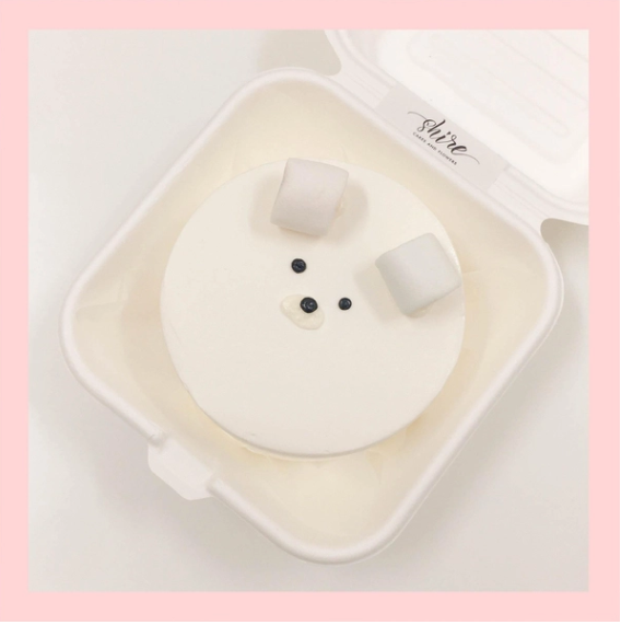 Mini Bento hình chó dễ thương - Bánh kem bơ mini hộp bã mía