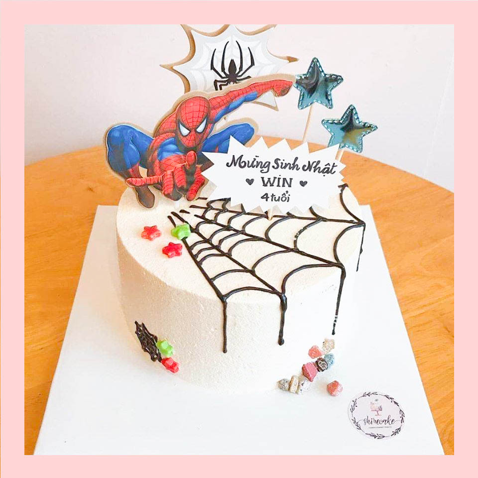 Bánh kem người nhện - Bánh sinh nhật bé trai