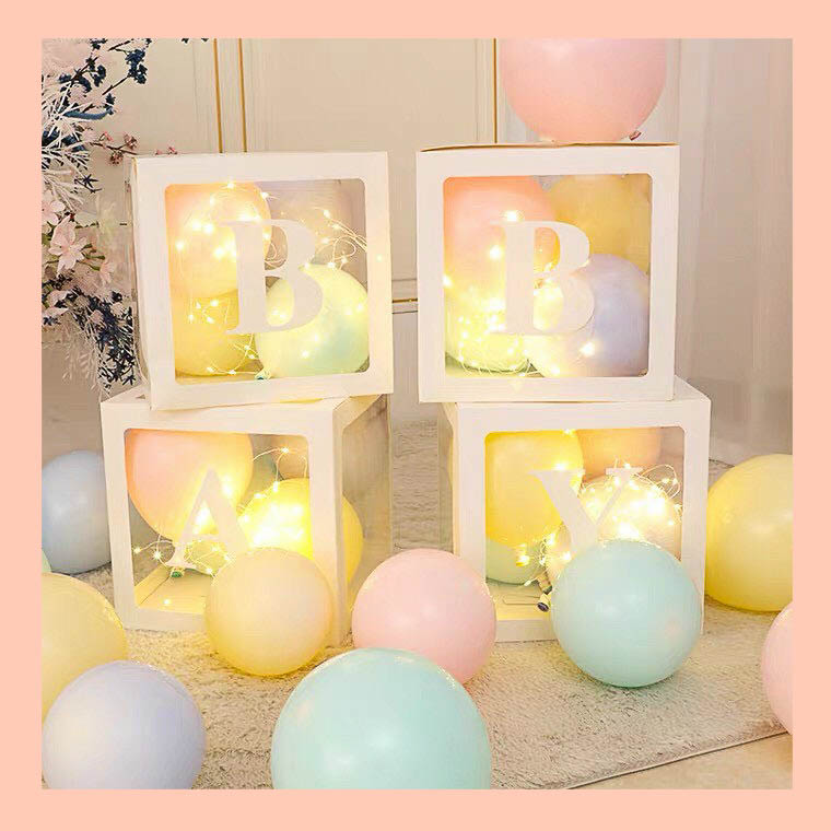 Set hộp chữ "BABY" (KHÔNG KÈM BÓNG NHỎ BÊN TRONG)