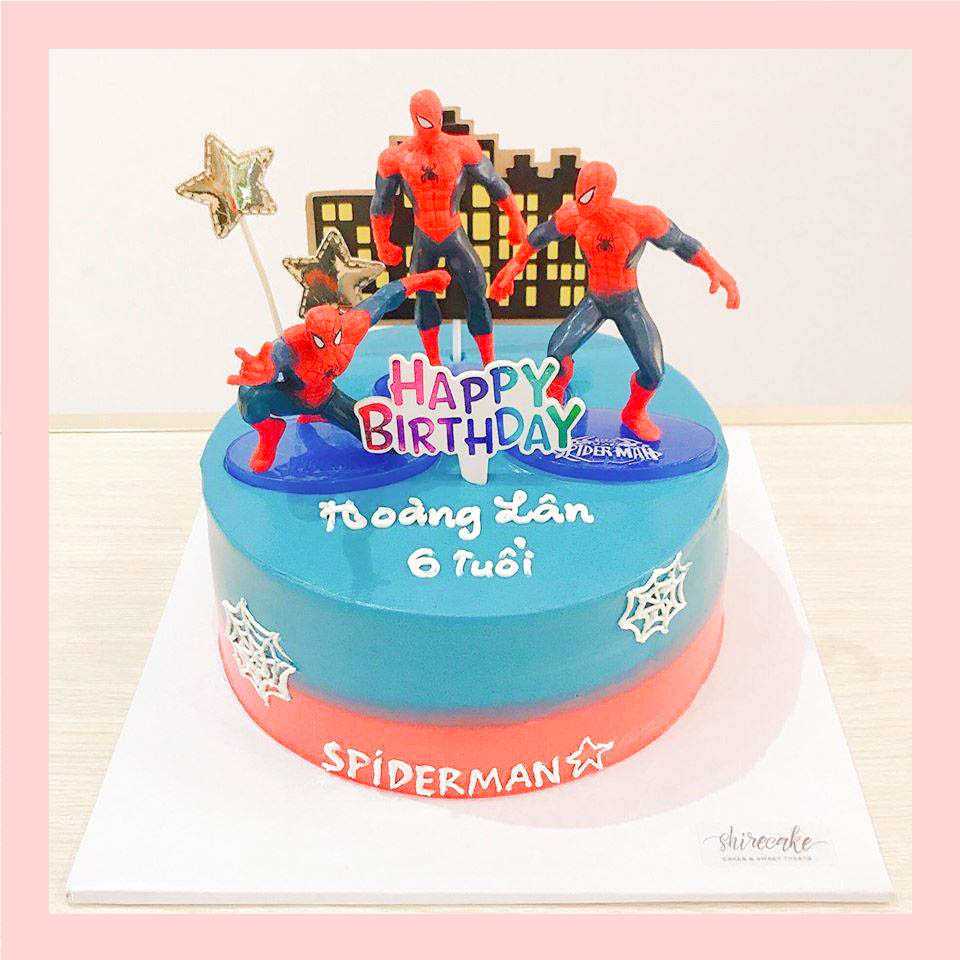 Bánh kem người nhện - Bánh sinh nhật bé trai