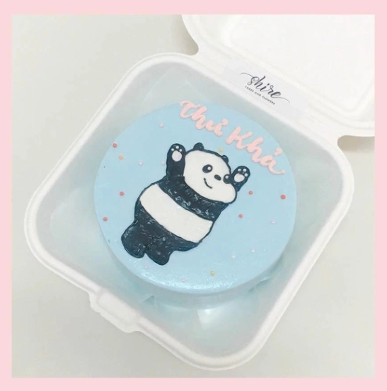 Mini Bento hình gấu dễ thương - Bánh kem bơ mini hộp bã mía