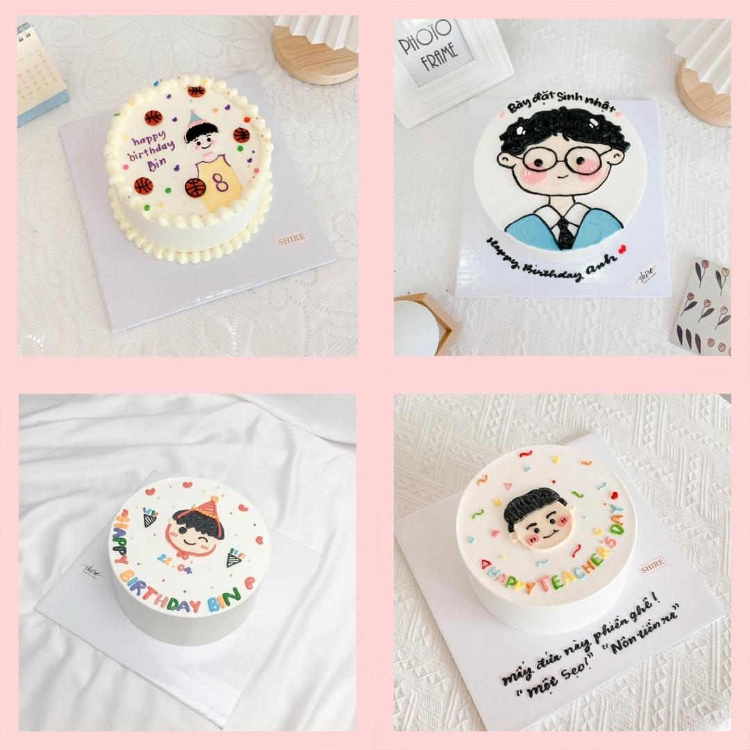 Bánh kem vẽ người nam - Bánh kem sinh nhật cho nam