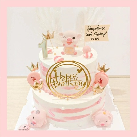 Bánh kem tuổi hợi/con heo - Bánh sinh nhật trẻ em