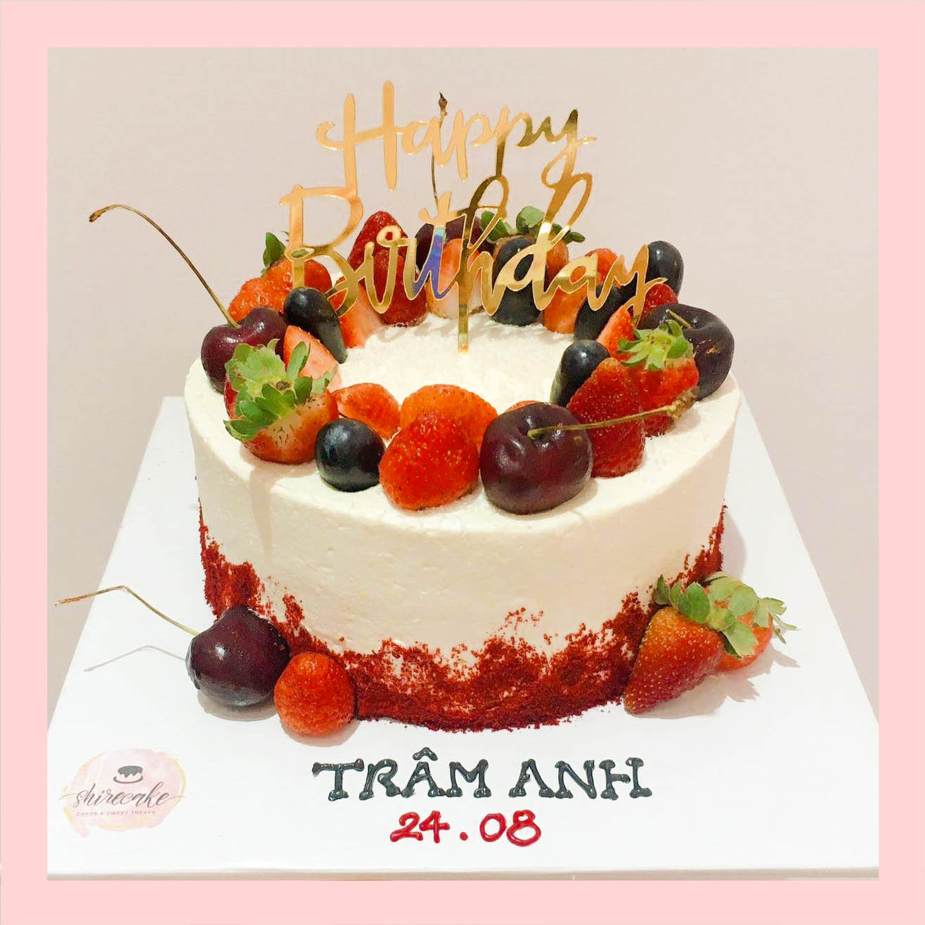 Tiramisu trang trí trái cây - Bánh kem tiramisu dạng ổ