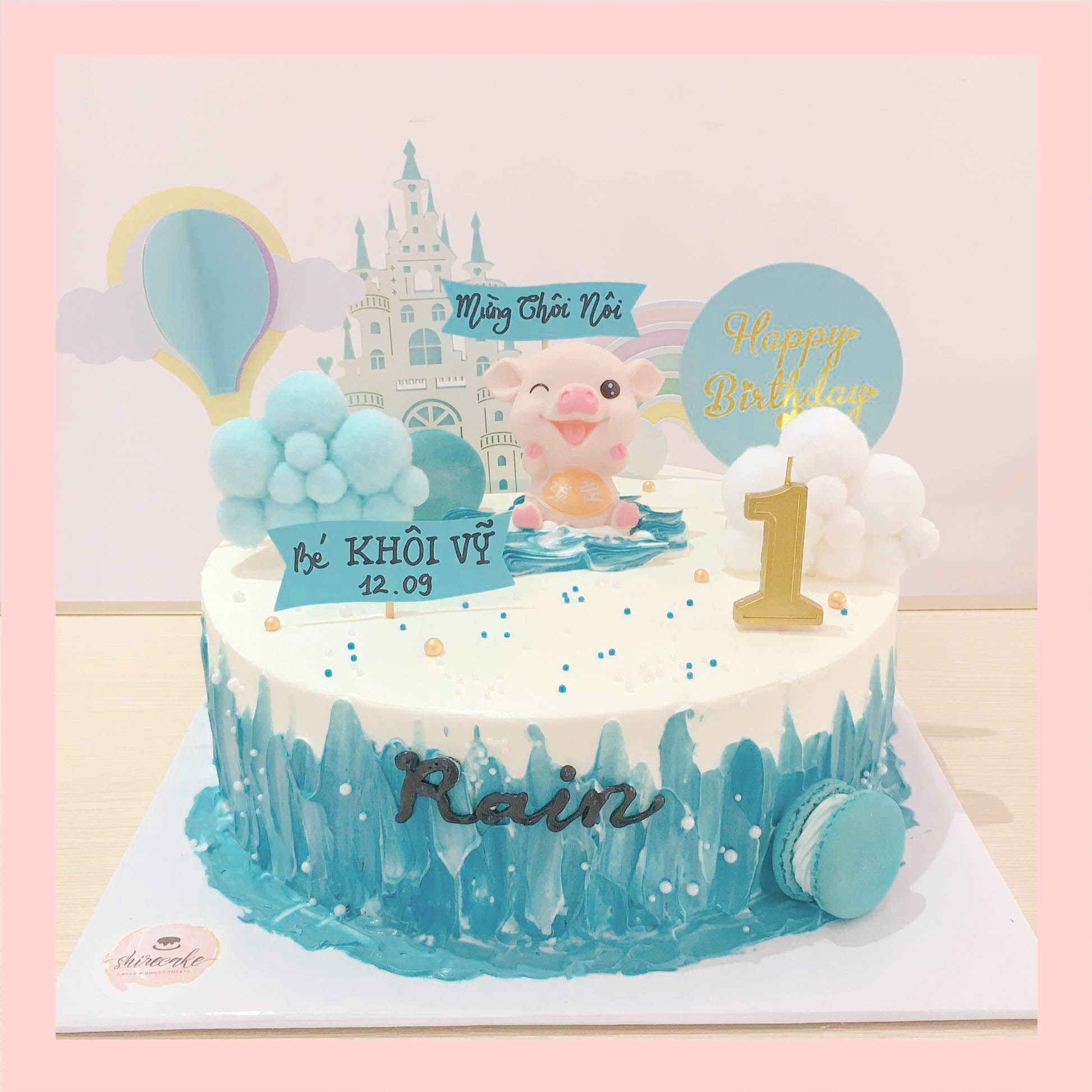 Bánh kem tuổi hợi/con heo - Bánh sinh nhật trẻ em