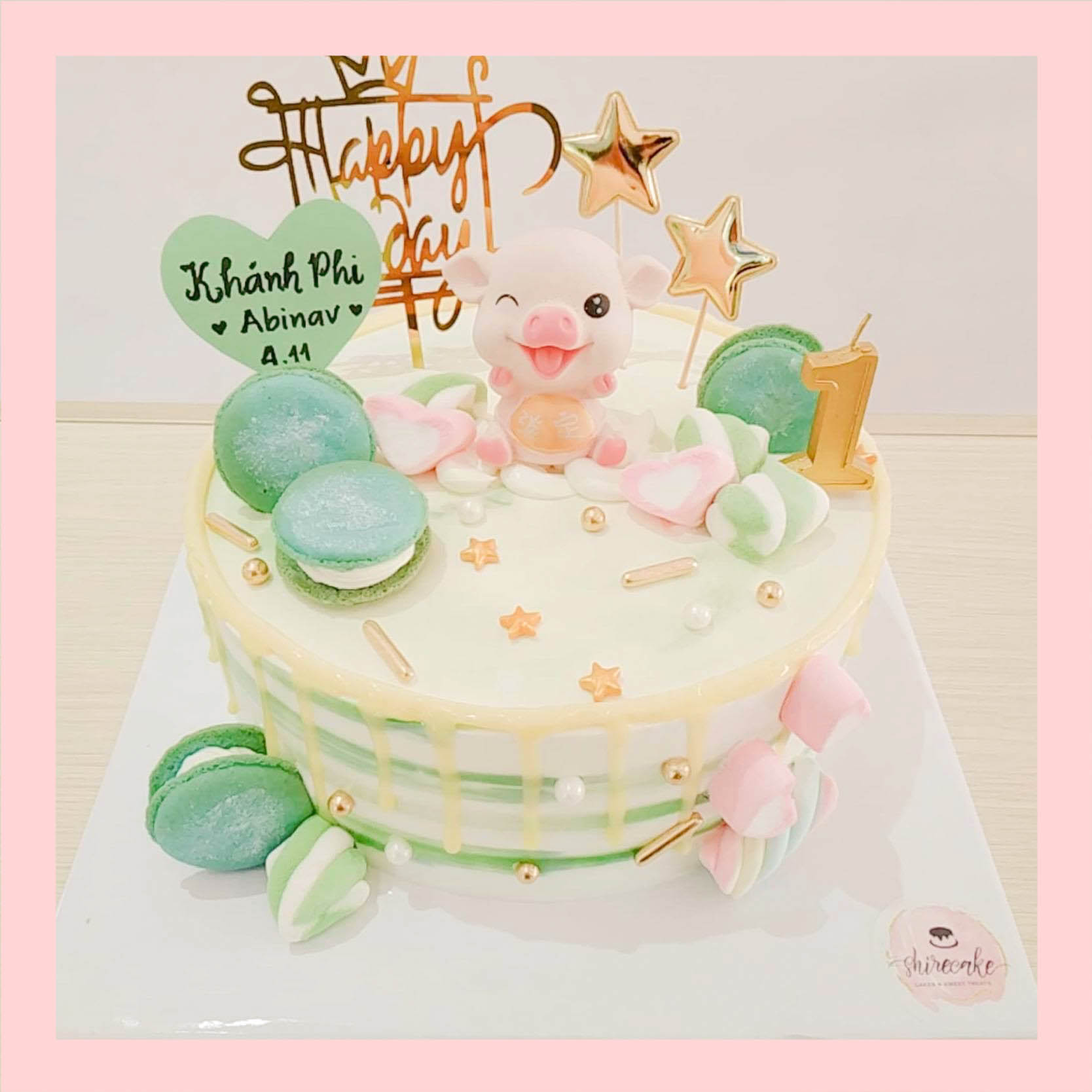 Bánh kem tuổi hợi/con heo - Bánh sinh nhật trẻ em