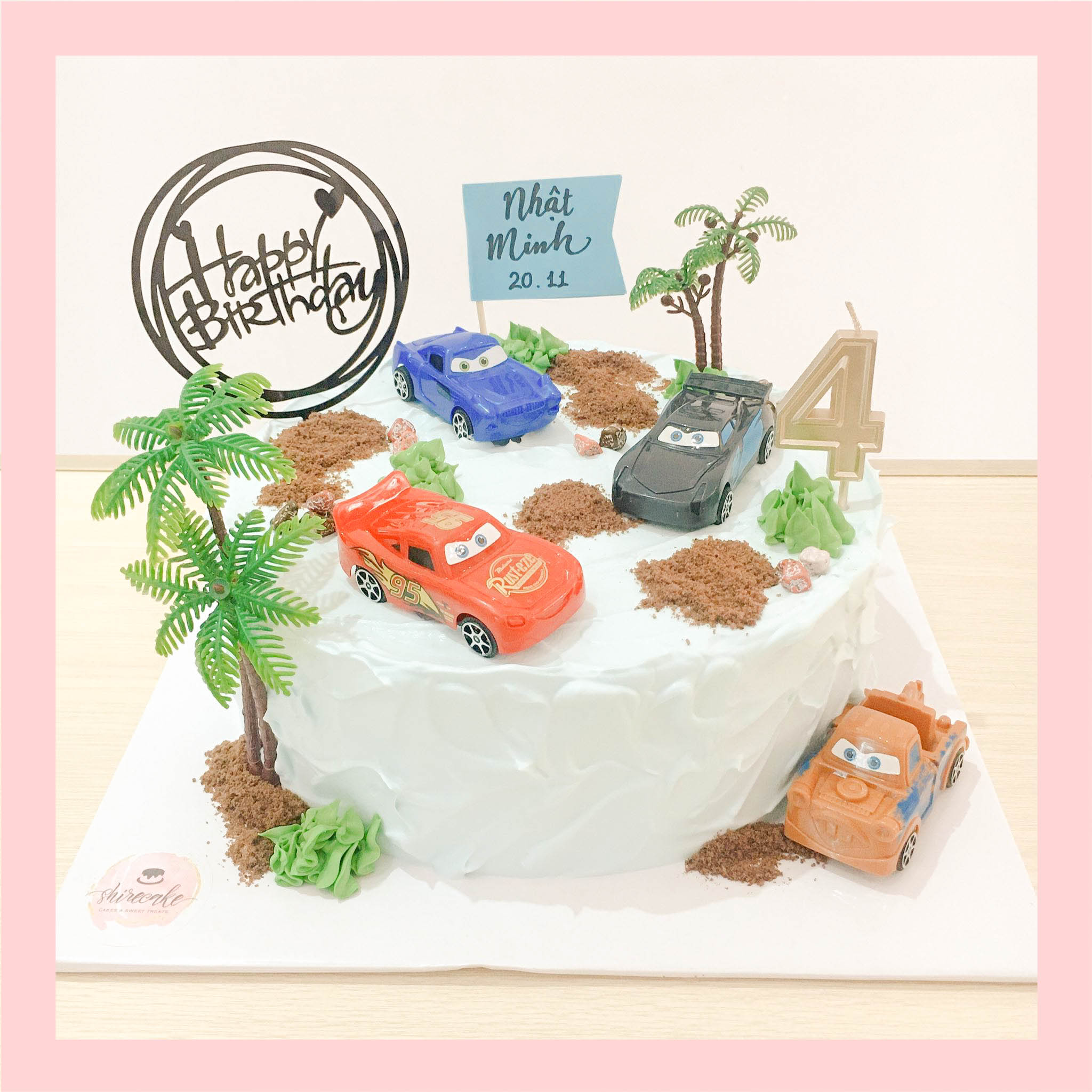 Bánh kem thế giới xe hơi - Bánh sinh nhật bé trai