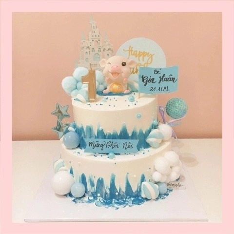 Bánh kem tuổi hợi/con heo - Bánh sinh nhật trẻ em