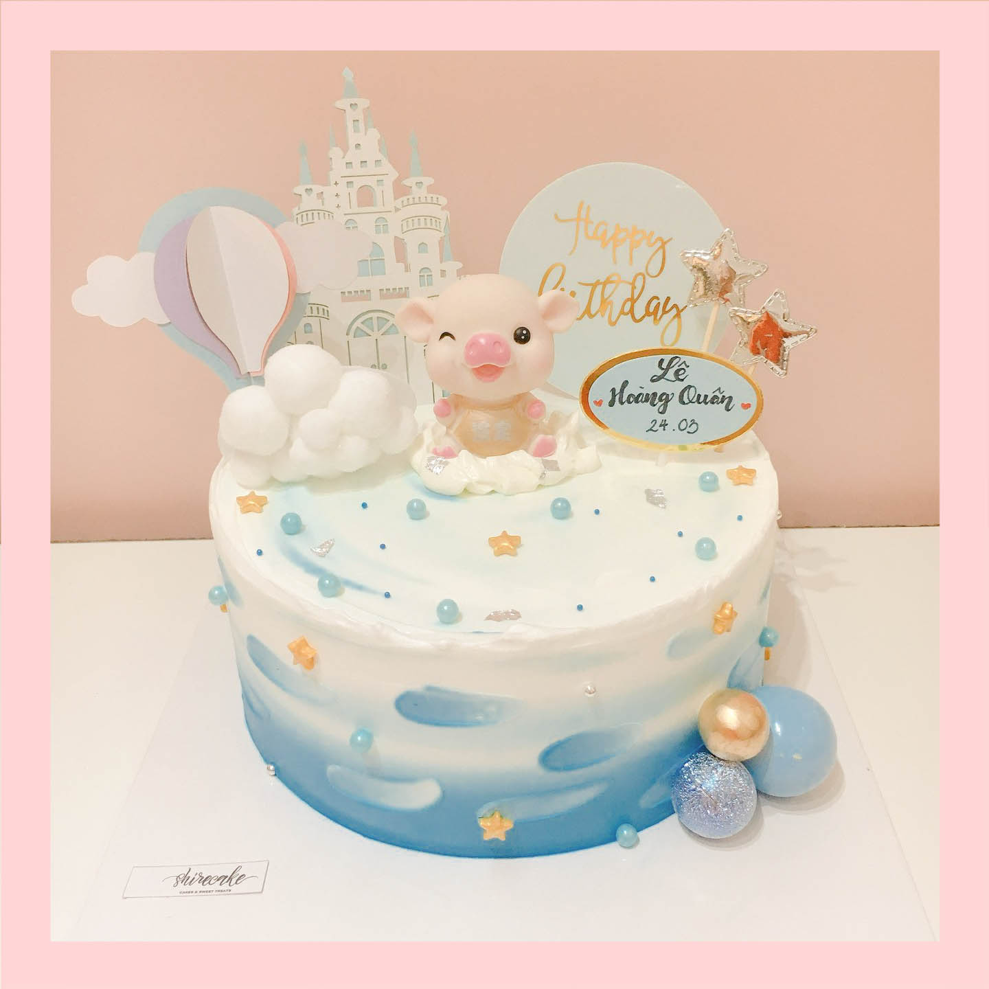Bánh kem tuổi hợi/con heo - Bánh sinh nhật trẻ em