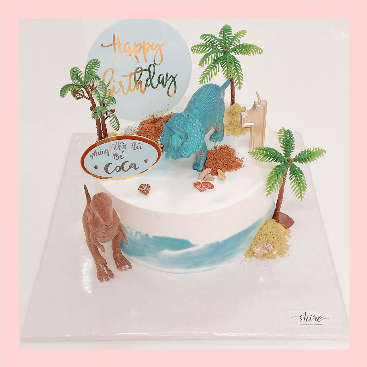 Bánh kem khủng long - Bánh sinh nhật bé trai