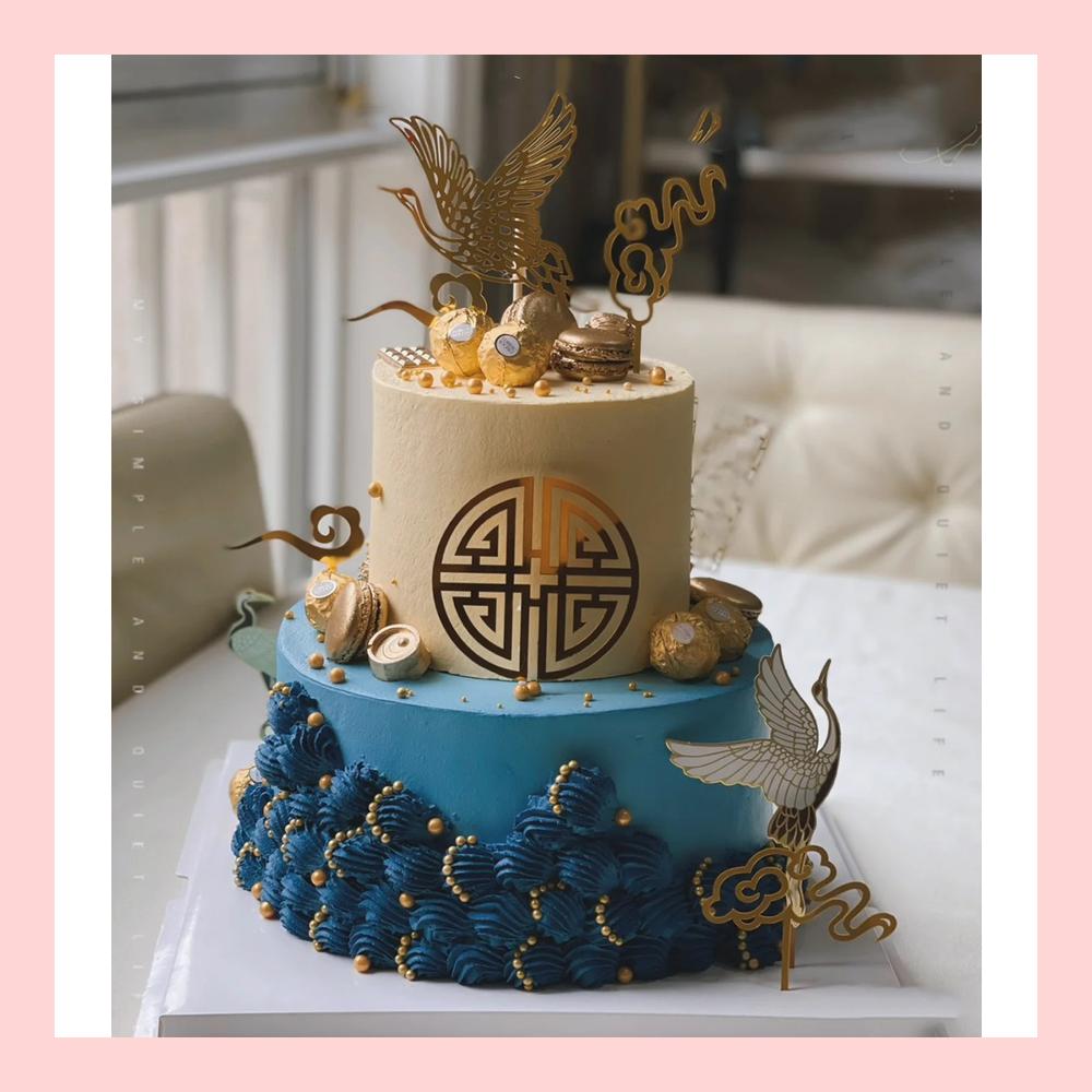 Bánh kem mừng thọ hiện đại