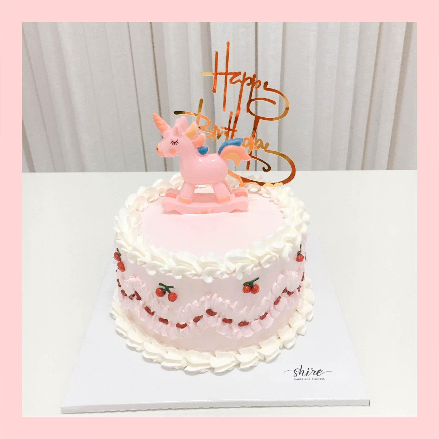 Bánh mini trang trí đồ chơi thú cute cho bé gái  - Bánh kem bơ mini 10-12cm