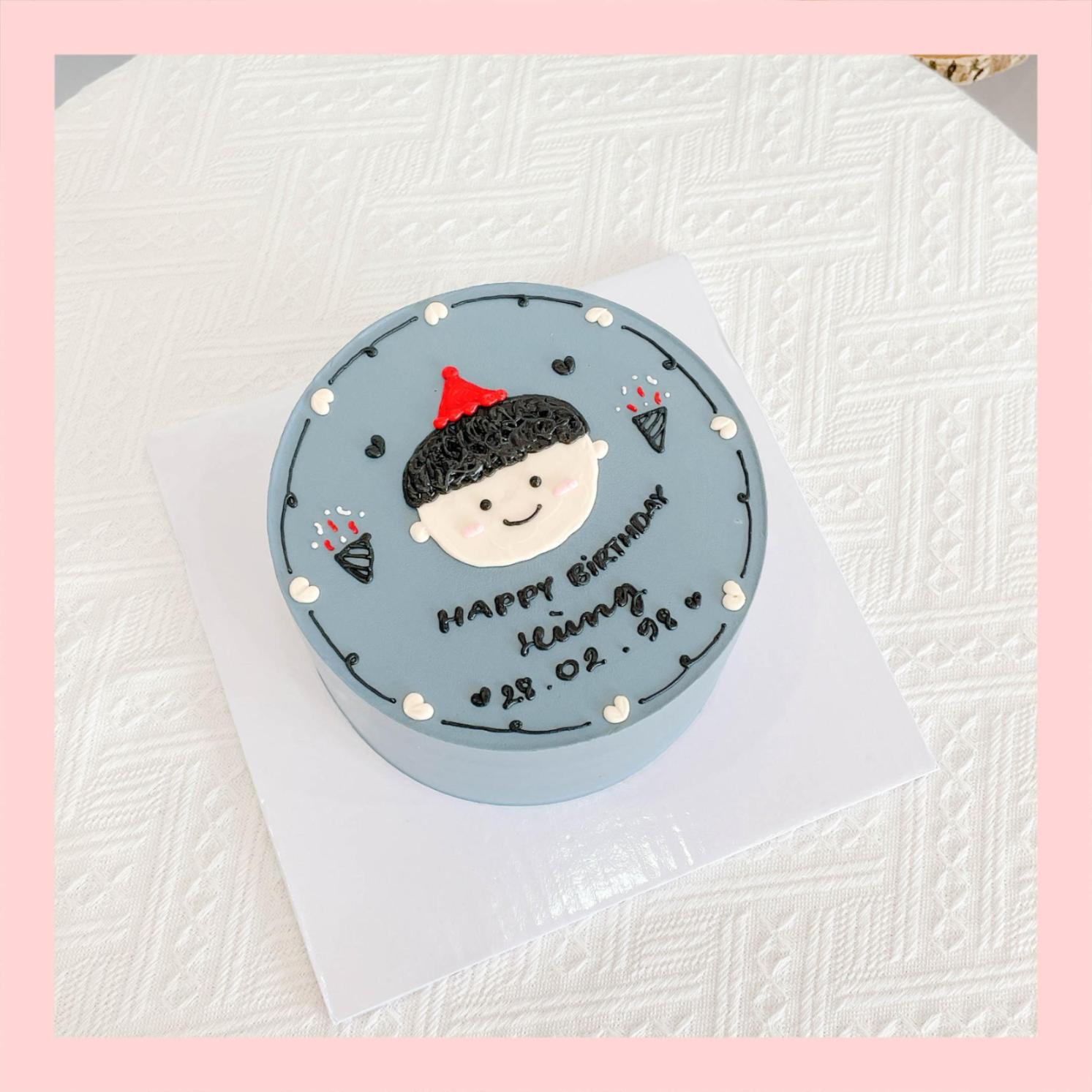 Bánh kem vẽ người nam - Bánh kem sinh nhật cho nam