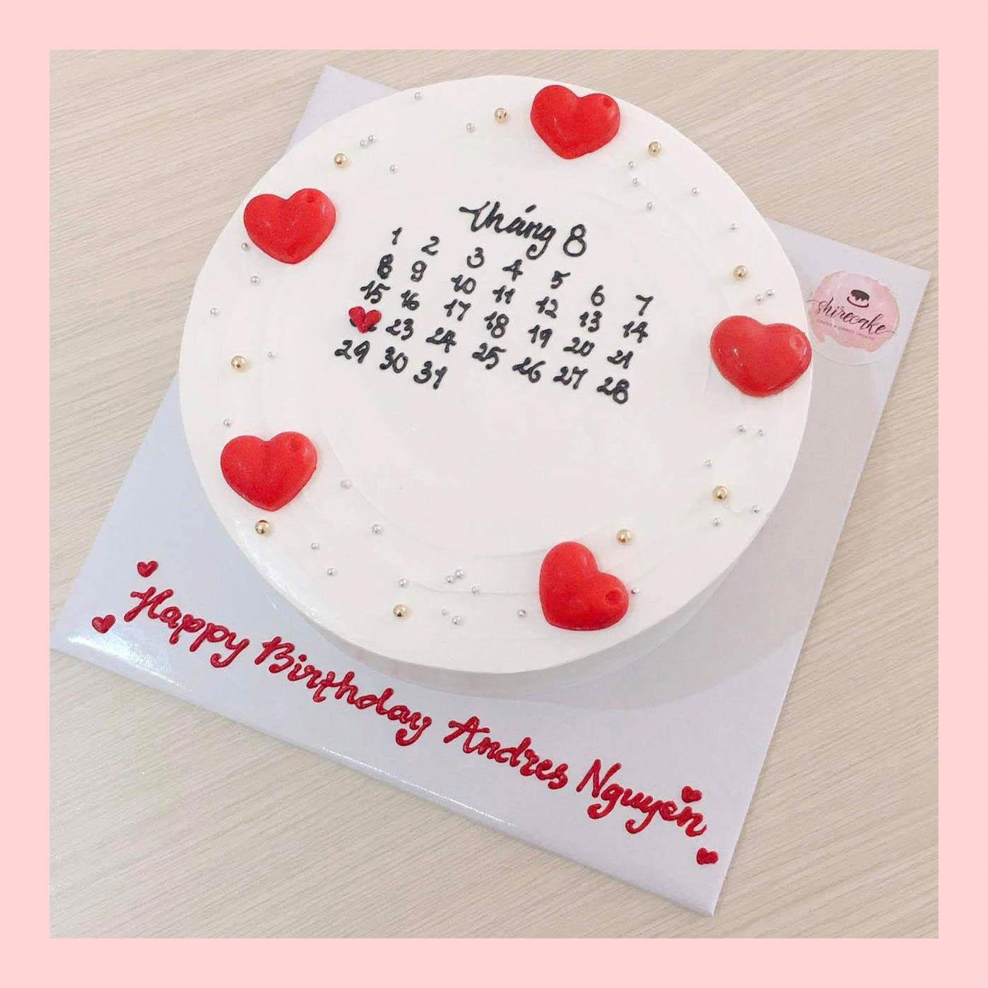 Bánh kem vẽ lịch - Bánh kem sinh nhật