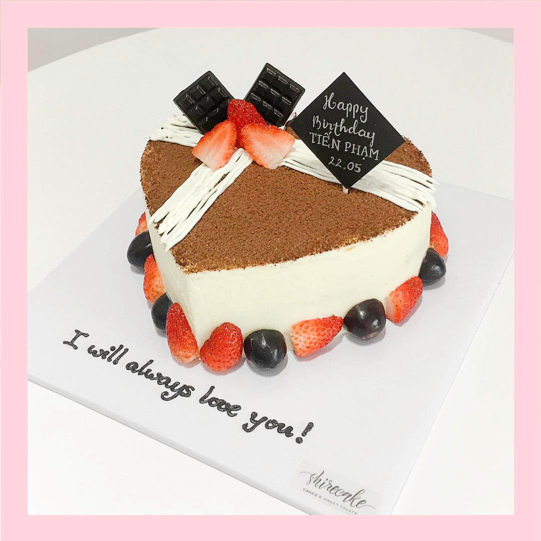 Tiramisu trái tim - Bánh kem tiramisu dạng ổ