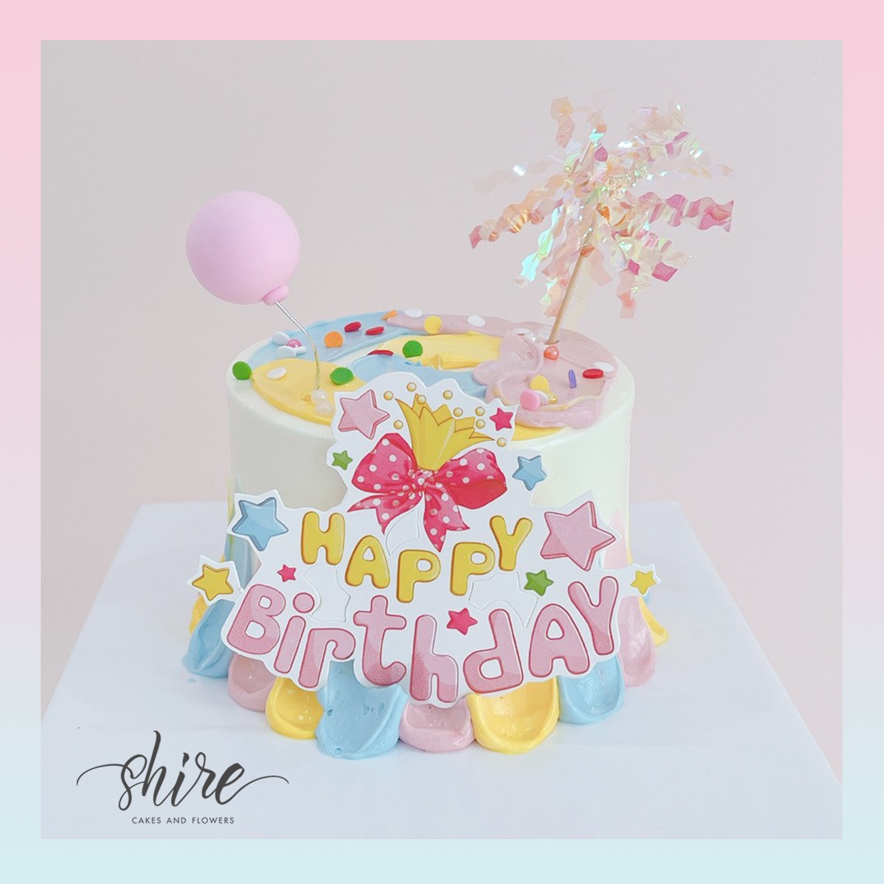 Bánh mini trang trí đồ chơi thú cute cho bé gái  - Bánh kem bơ mini 10-12cm