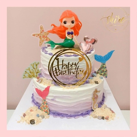 Bánh kem nàng tiên cá Ariel - Bánh sinh nhật công chúa Disney